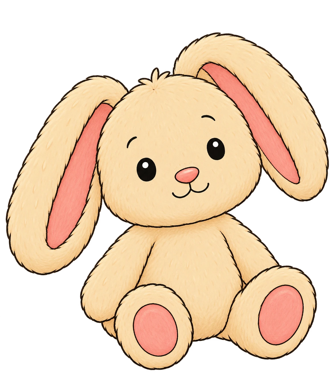 Binkie, de zachte gele konijnenknuffel